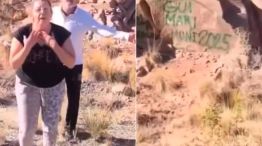 De cuánto es la multa que deberán pagar los turistas que fueron escrachados por las pintadas en Mendoza.