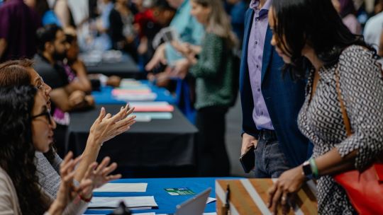 A job fair in Chicago. 