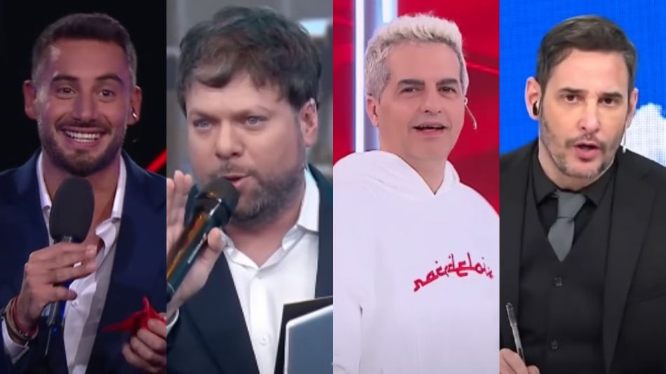 Nico Occhiato, Guido Kaczka, Ángel de Brito y Rodrigo Lussich