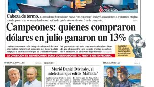 La tapa del Diario PERFIL del sábado 2 de agosto de 2025