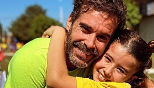 Nicolás Cabré y su hija Rufina