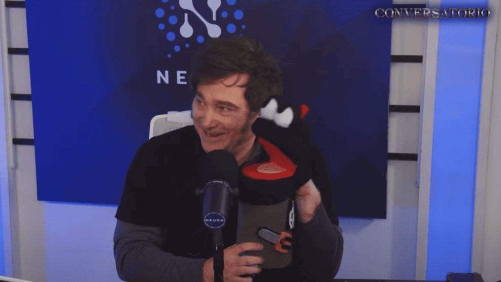 Javier Milei en el streaming de Neura
