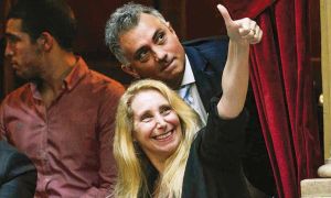 Karina Milei y Sebastian Pareja