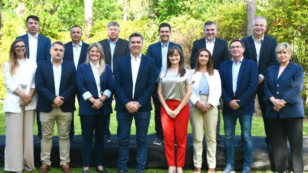 Leandro Zdero y su gabinete. 