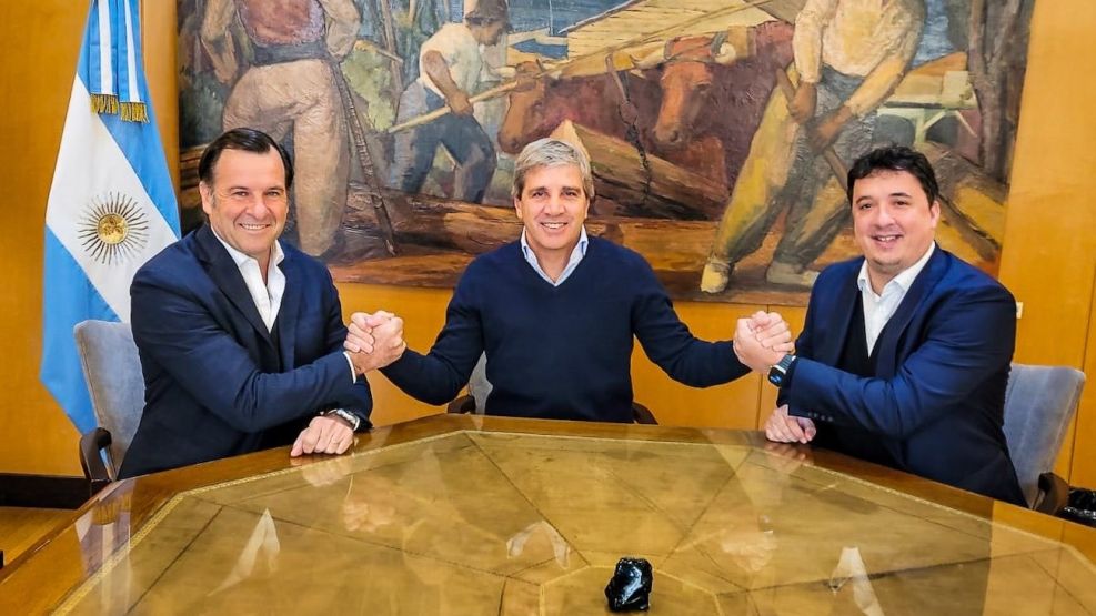 Marcos Ayerra, Luis Caputo y Esteban Marzorati