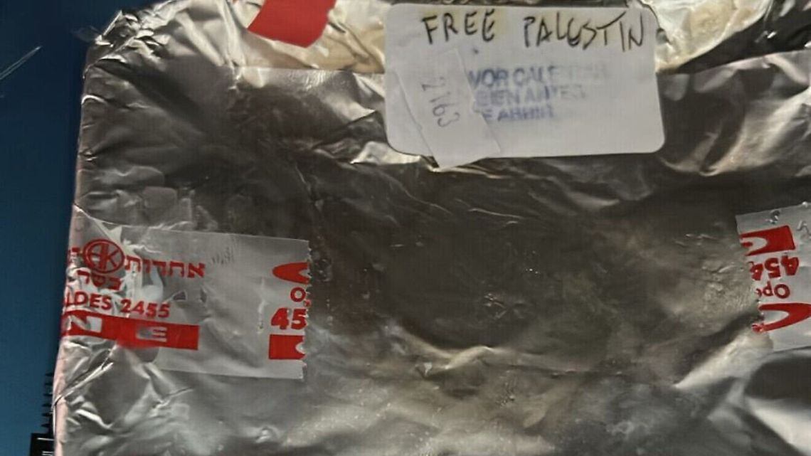 Several other Jewish passengers on the flight from Buenos Aires to Madrid received meal trays marked pro-Palestine messages.