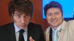 Javier Milei y Lisandro Almirón