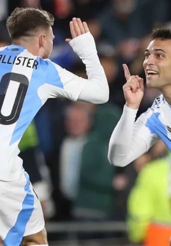 Alexis Mac Allister y Lautaro Martínez