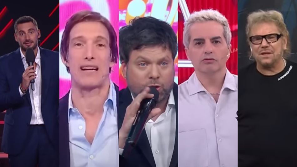 Nico Occhiato, Iván de Pineda, Guido Kaczka, Ángel de Brito y Beto Casella