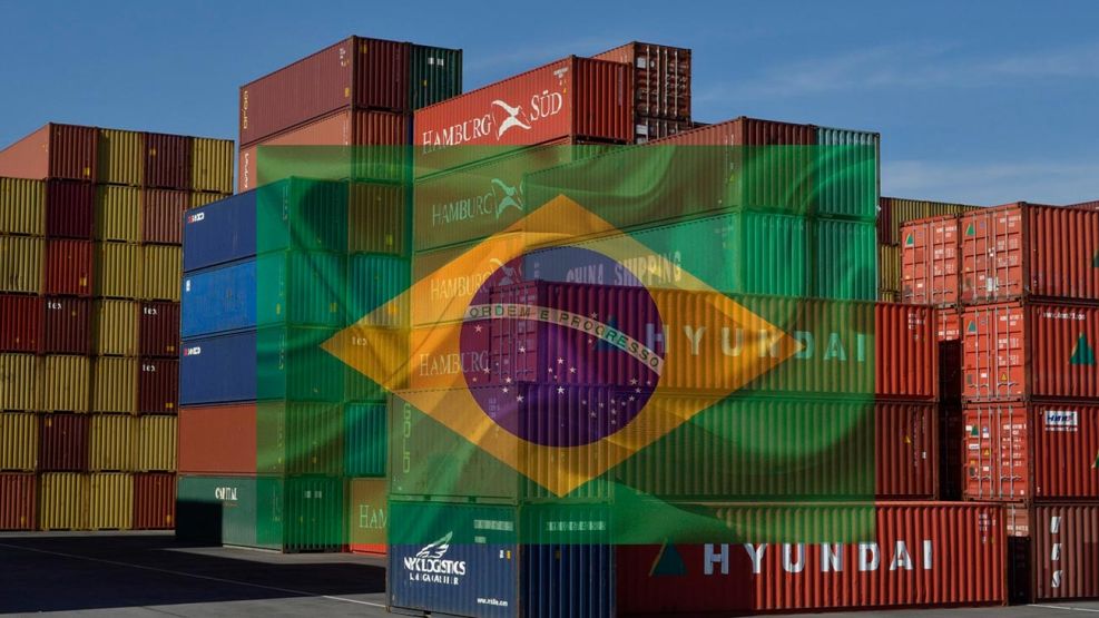 Containers bandera de Brasil 07082025