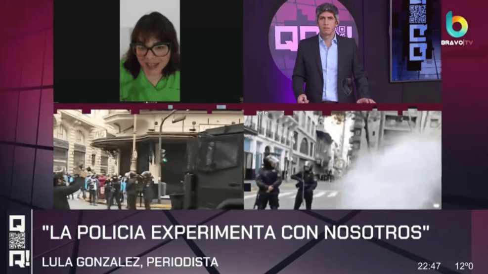 Represión policial a trabajadores de prensa en inmediaciones del Congreso - QR
