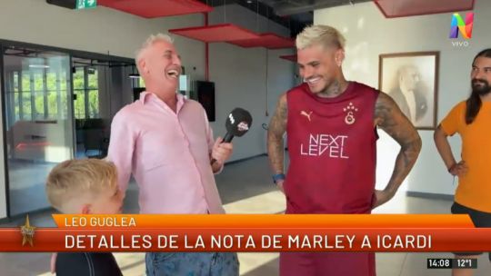 Marley junto a Mauro Icardi.