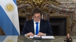 Javier Milei, en cadena nacional.