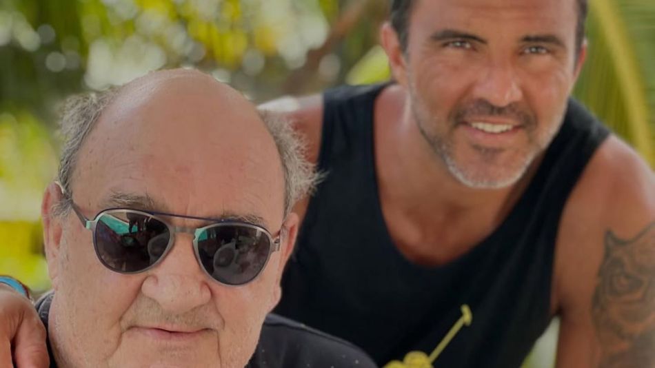 Fabián Cubero y su papá