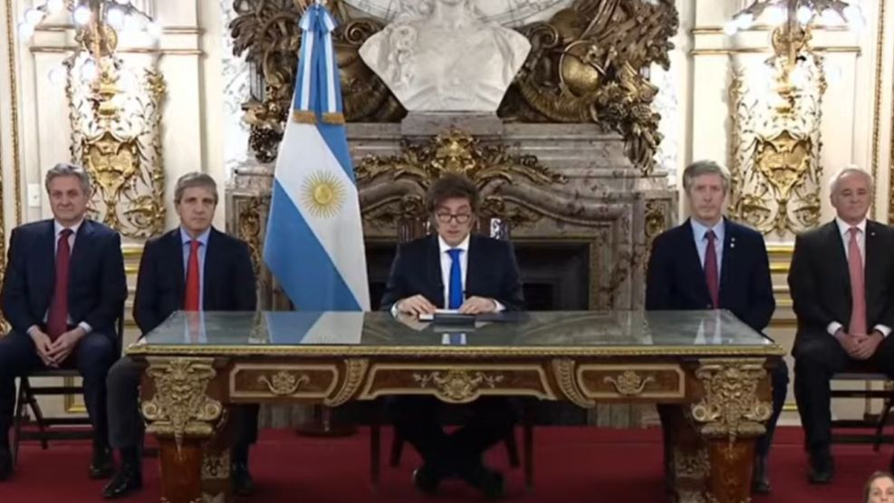 Javier Milei en Cadena Nacional