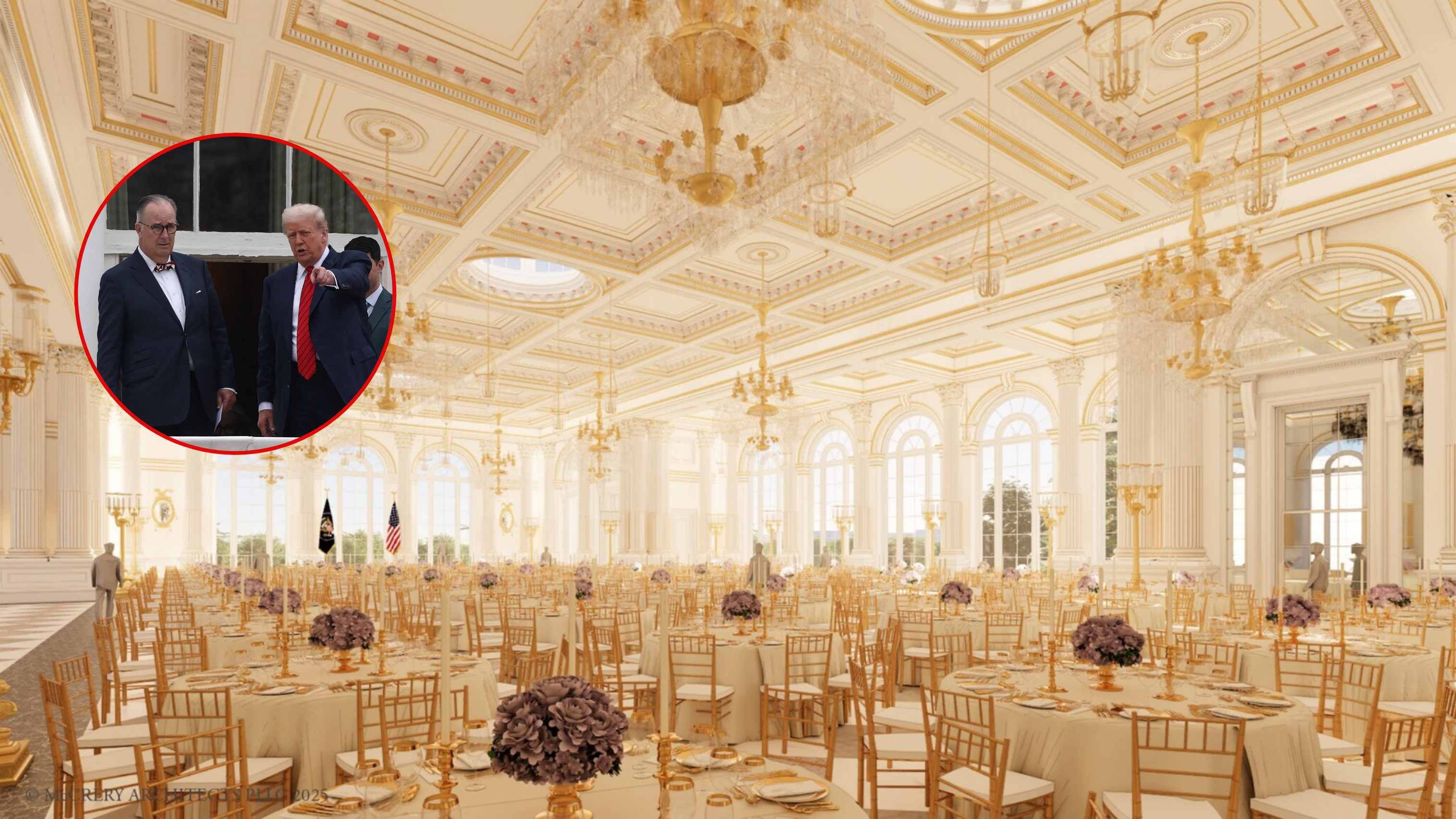 Trump y James McCrery, el arquitecto que hará de la Casa Blanca, 'Versalles'. 