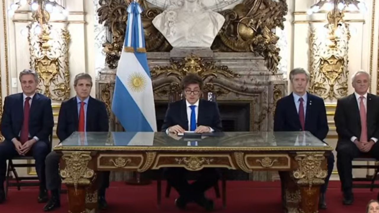 Milei en Cadena Nacional | Foto:Cedoc