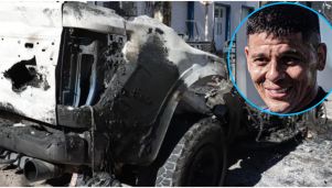 Camioneta incendiada