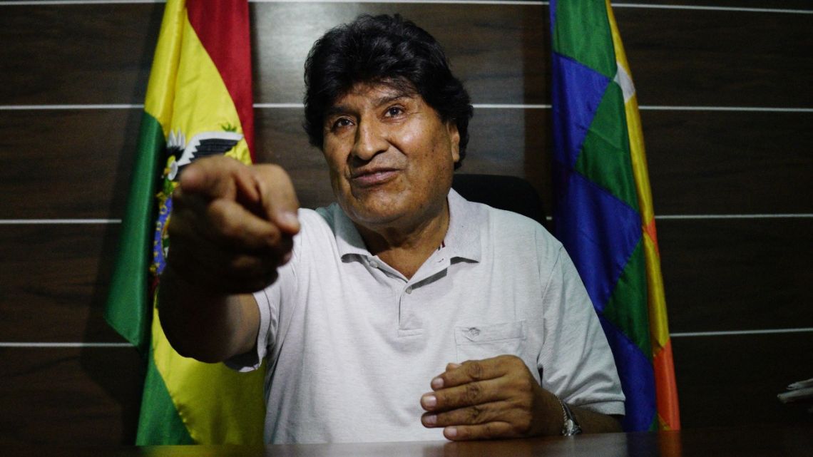 Bolivia's former president Evo Morales gestures as he speaks during an interview with AFP in the coca-growing town of Lauca Eñe, Chapare region, Bolivia on August 11, 2025. 