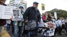 Marcha de jubilados en el congreso 20250813