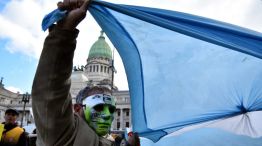 Marcha de jubilados en el congreso 20250813