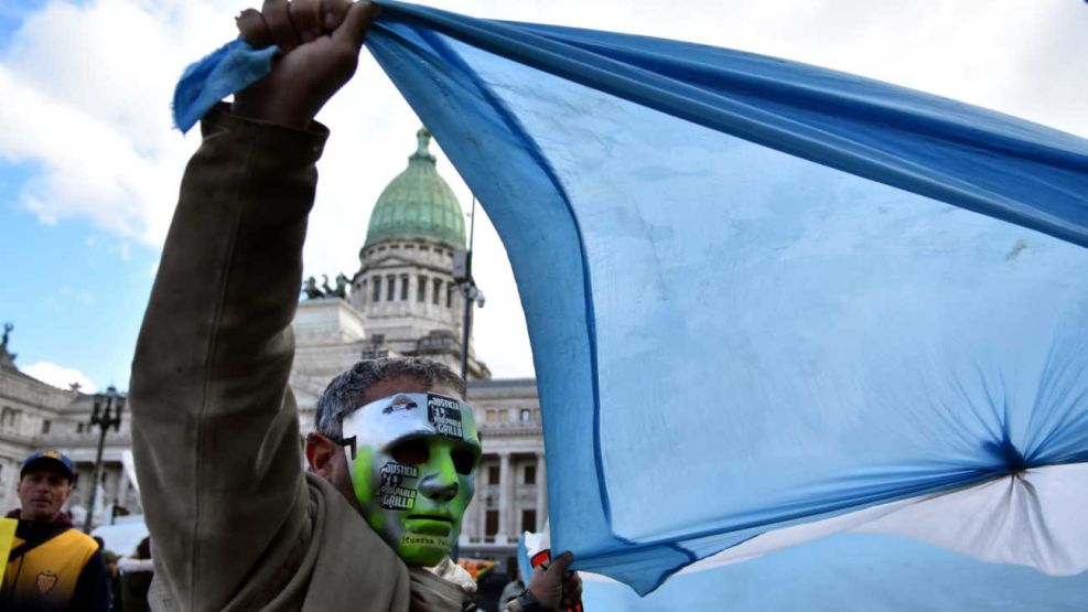 Marcha de jubilados en el congreso 20250813