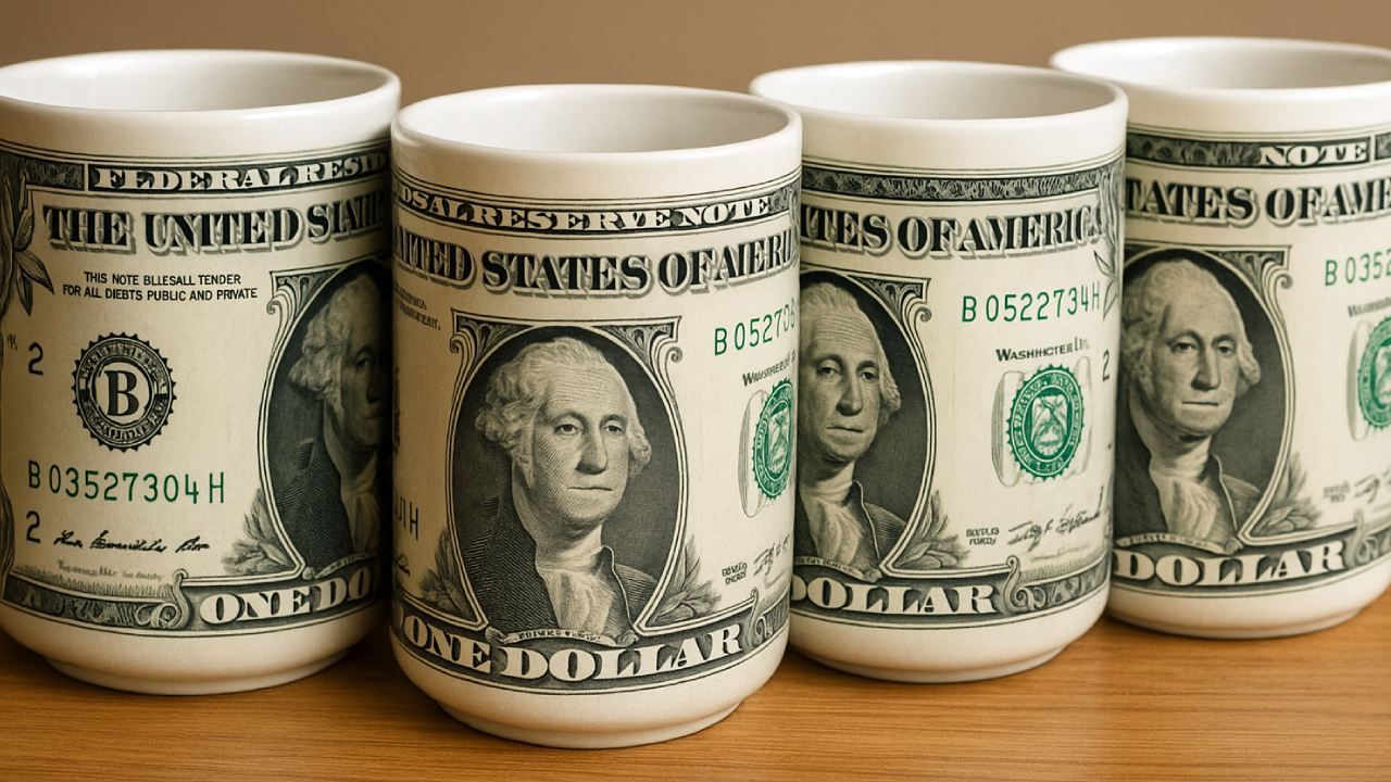 Tazas y dólar | Foto:CEDOC