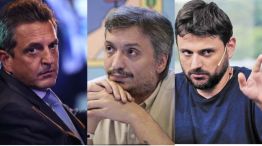 Sergio Massa, Máximo Kirchner y Juan Grabois