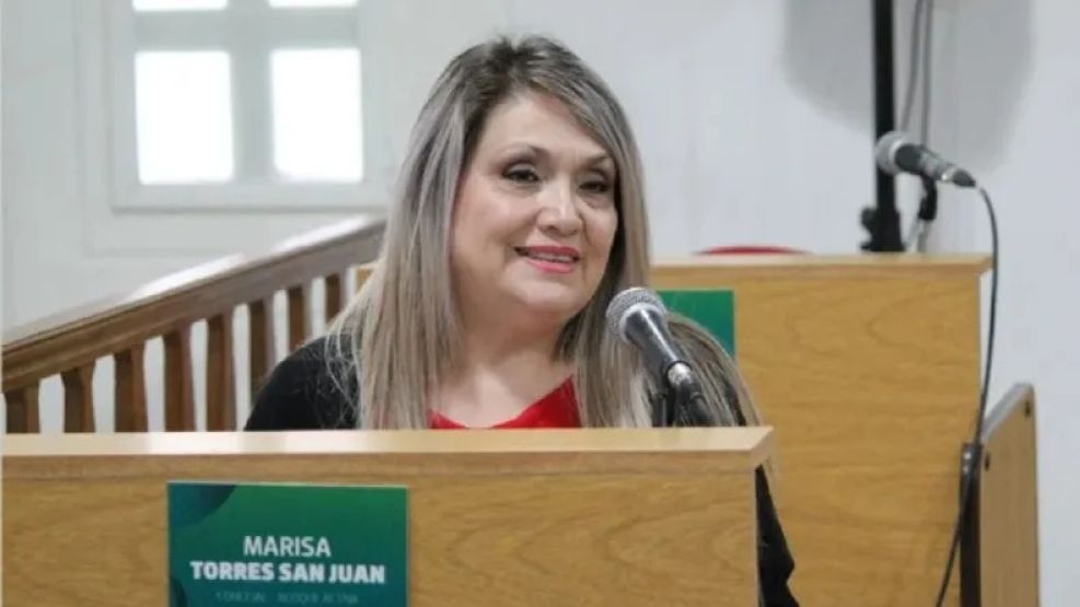 Marisa Torres San Juan, candidata a senadora de Neuquén, la madre del sospechoso.   