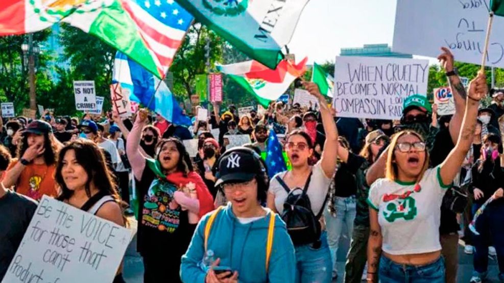 Protesta de inmigrantes en Estados Unidos