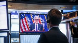 Traders On The Floor Of The New York Stock Exchange As Fed Chair Powell Holds New Conference