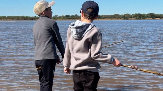 Los más chicos festejaron pescando en Reconquista