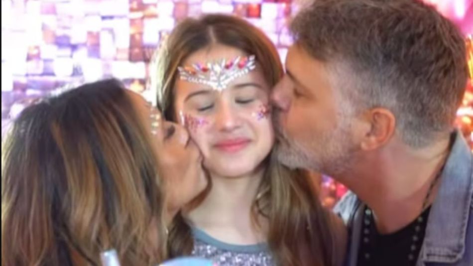 Fernanda Callejón, Ricky Diotto y su hija 