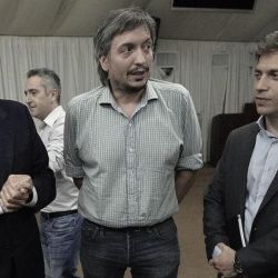 Sergio Massa, Máximo Kirchner y Axel Kicillof | Foto:Cedoc