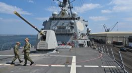 USS Gravely Destroyer Ship Moored At Gdynia Port
