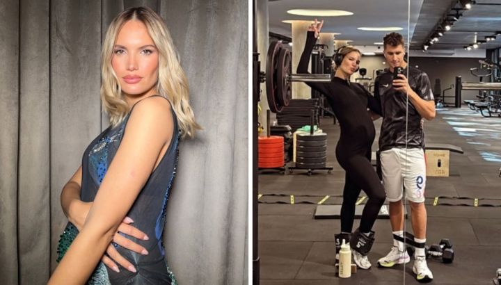 Eva Bargiela mostró su exigente rutina de ejercicios embarazada de 7 meses y junto a Gianluca Simeone