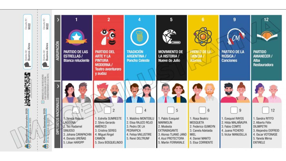 Boleta única Elecciones Legislativas 20082025