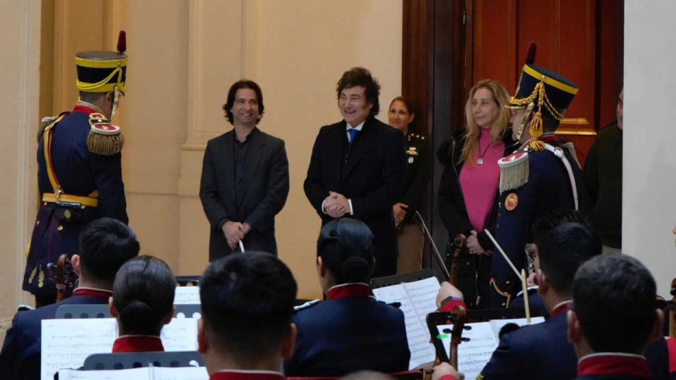 El presidente Javier Milei y la secretaria General de la Presidencia, Karina Milei 20250820