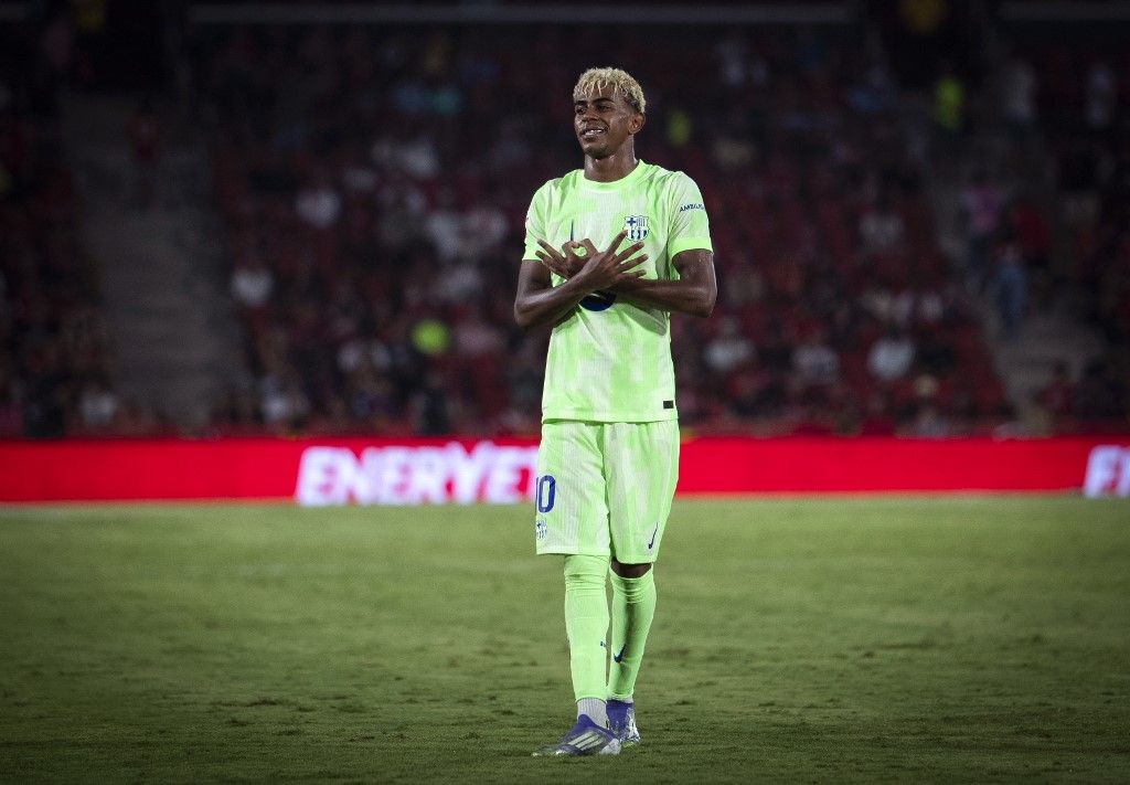 Lamine Yamal, jugador estrella del Barça, en el partido del. 16 de agosto de 2025.