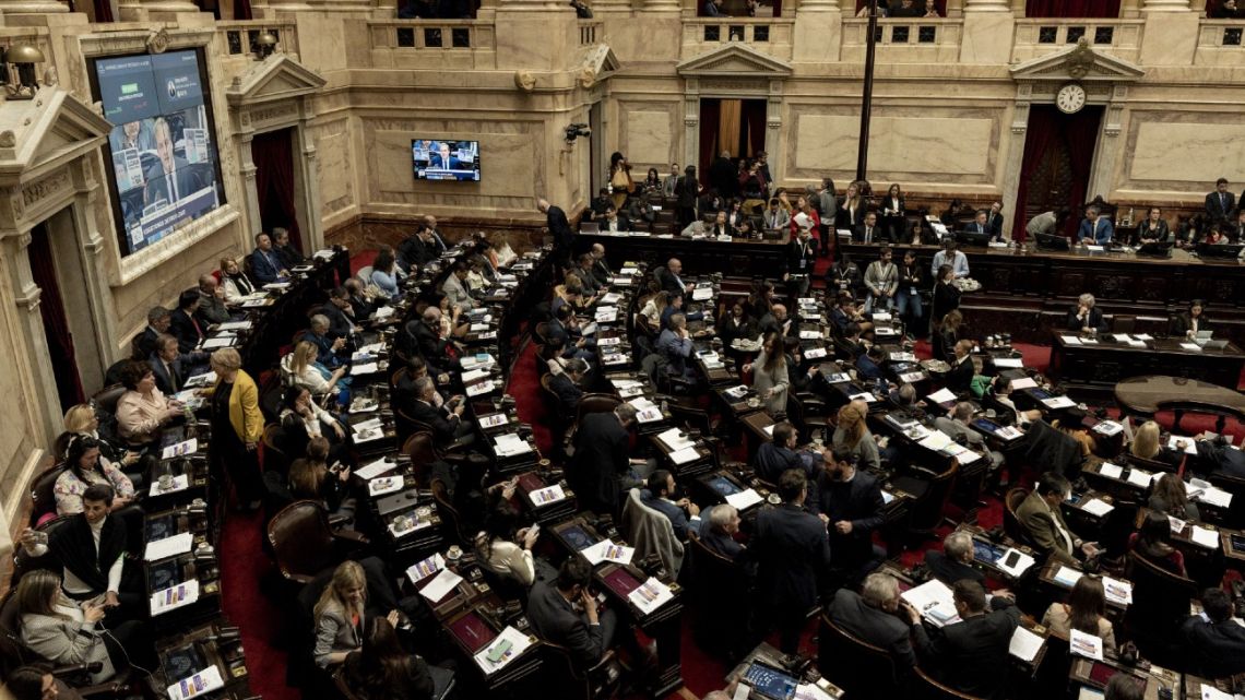 The Chamber of Deputies at the National Congress in Buenos Aires in 2024.  