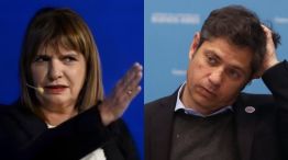 La ministra de Seguridad Nacional, Patricia Bullrich, y el gobernador bonaerense, Axel Kicillof 