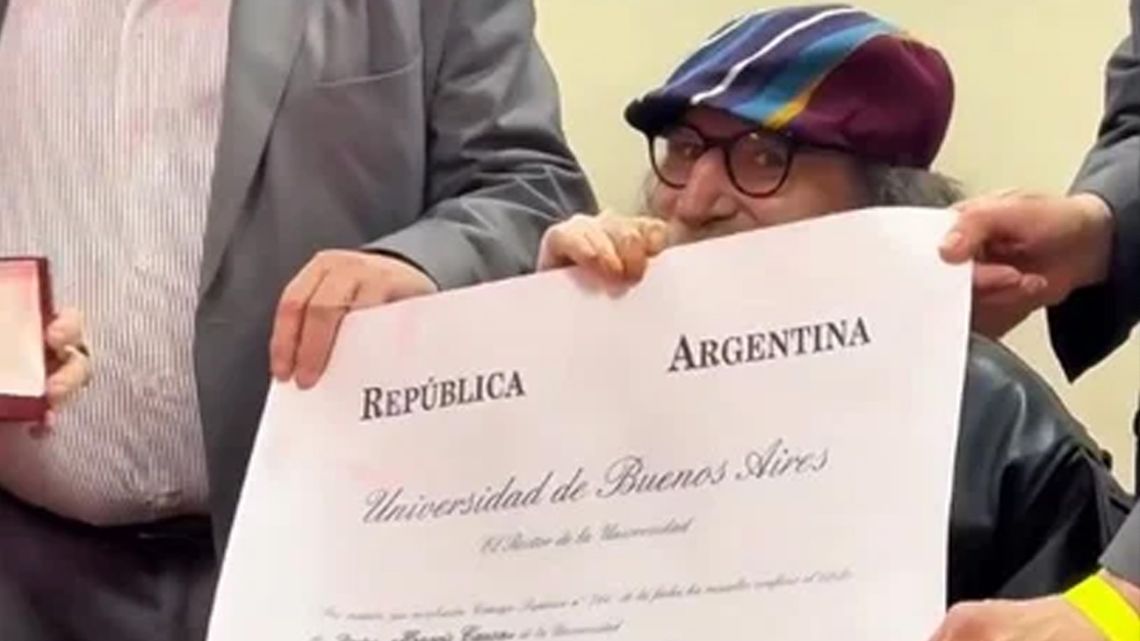 Carlos Alberto ‘Charly’ García, 73, was awarded a doctorate Honoris Causa by the University of Buenos Aires (UBA)