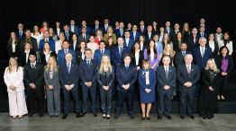 Milei, en la foto oficial con los candidatos de LLA.