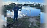 Buenos pejerreyes pican en el arroyo Las Gallinas