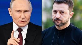 Vladimir Putin, left, and Volodymyr Zelenskiy.