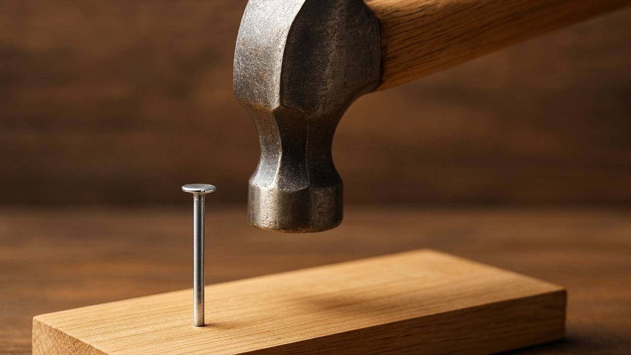 Clavo y martillo | Foto:ChatGPT