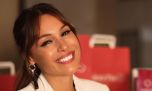 Con una combinación de texturas, Pampita demostró que el look total white es la tendencia