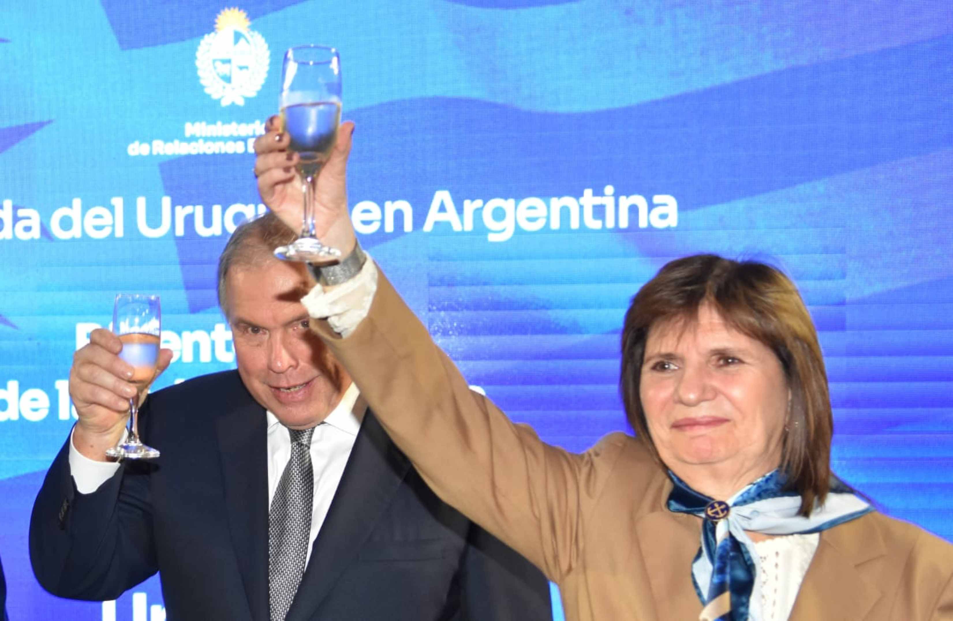 El canciller Gerardo Werthein y Patricia Bullrich.