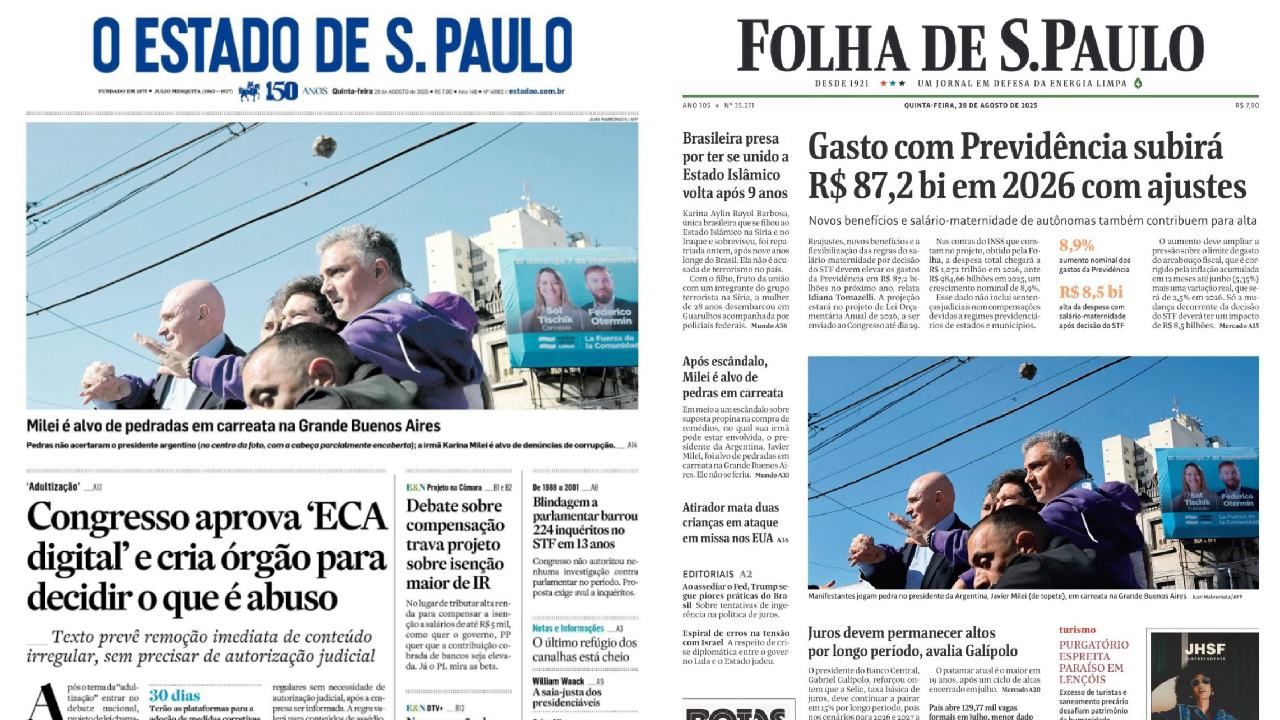 Tapas de periódicos paulistas | Foto:CEDOC