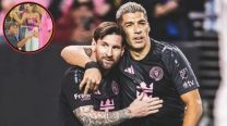 Lionel Messi, Luis Suárez y Mateo Messi